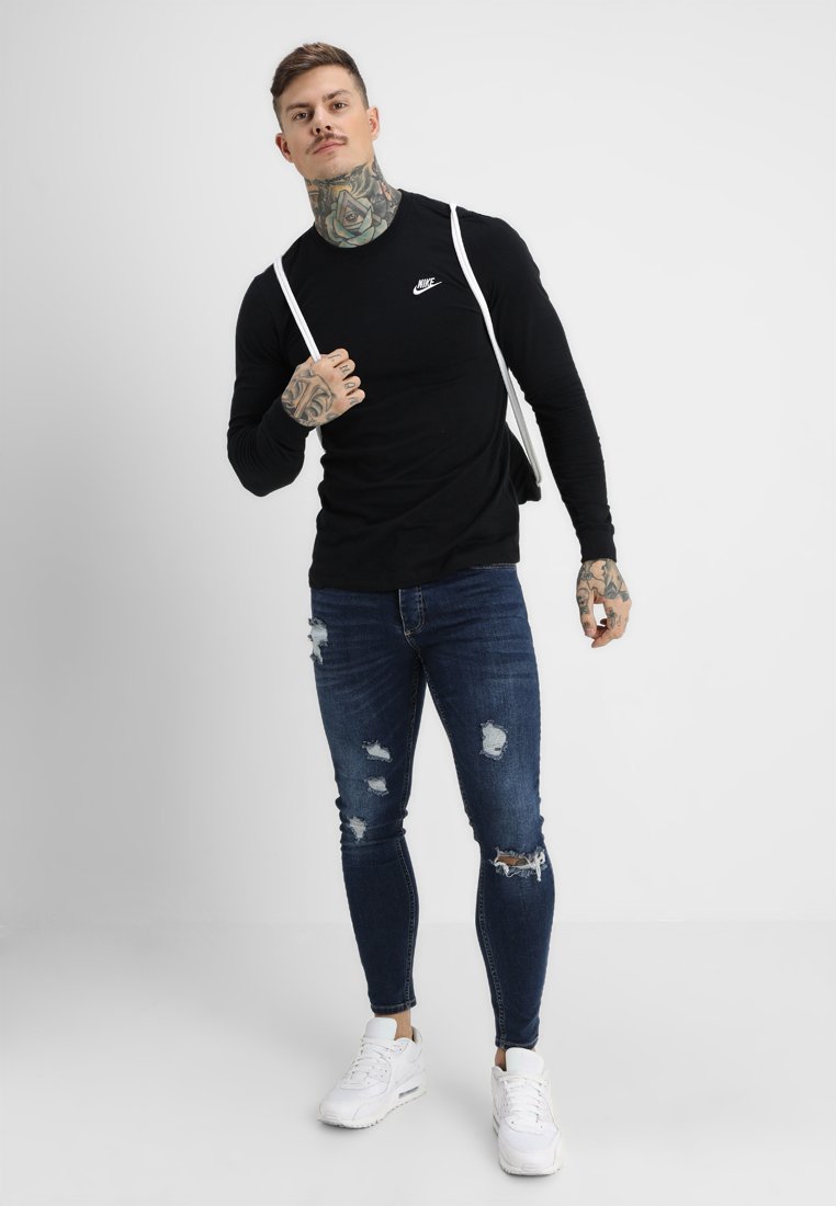 Karl Kani Long sleeved top - black - Zalando