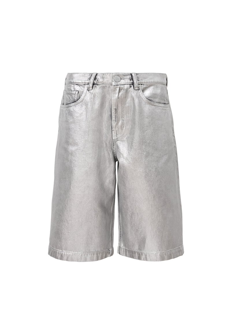 AllSaints Jeansshort zilverkleurig