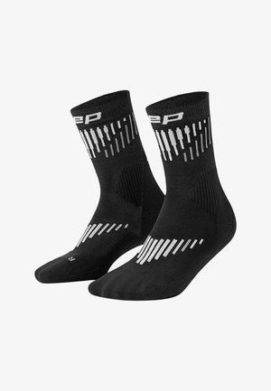 CEP, CEP CORE RUN MERINO SOCKS, MID CUT, 3.0, WOMEN - Socken - black white