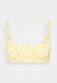TROPICAL TILE BRALETTE - Sutien costum de baie din două piese - banana cream