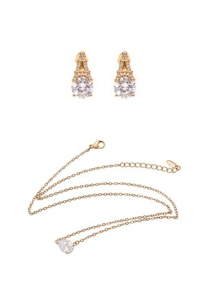 SET - Oorbellen - gold-coloured white