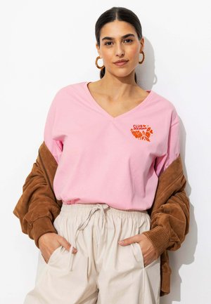 Promod, T-SHIRT À MESSAGE CLUB MAMMA - T-shirt imprimé - imprimé rose