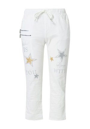 Angel of Style CRASH MIT STERNENDRUCK - Trousers - snow white