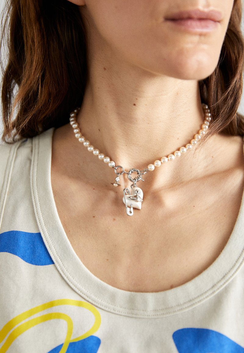 Unbekannt ZUHAUSE Silver Blossom XL Necklace Length 120cm