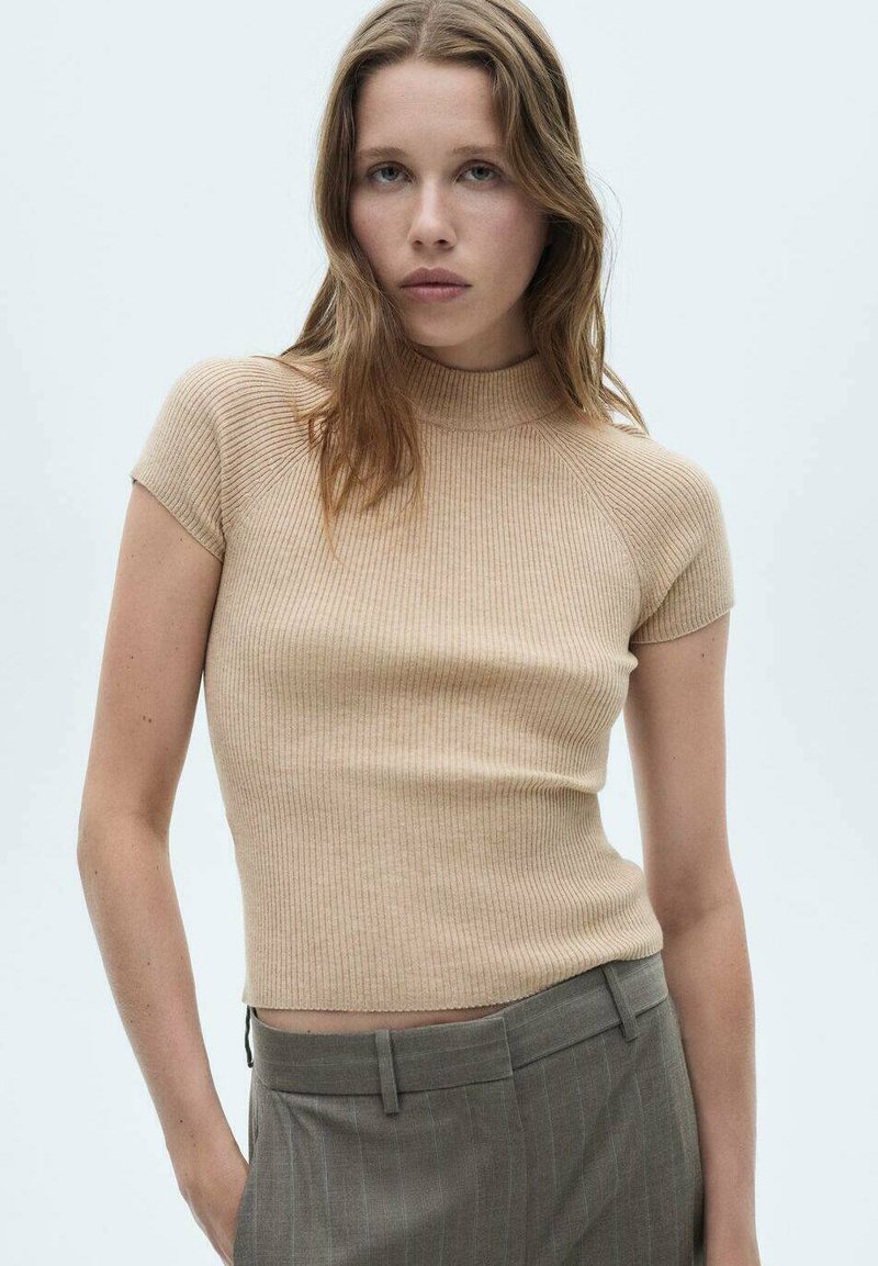 Mango Tricou basic - sand