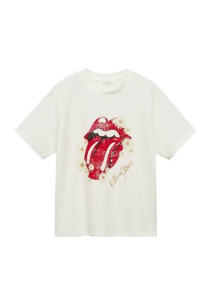 T-shirt med print - off-white