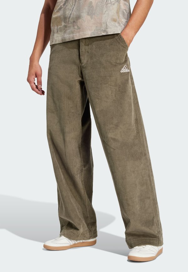 CORDUROY LOOSE - Trousers - olive strata