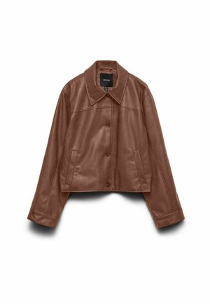 Vero Moda, JACKET VMLUANA BLAZER - Veste en similicuir - cocoa brown
