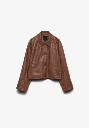 Vero Moda, JACKET VMLUANA BLAZER - Veste en similicuir - cocoa brown