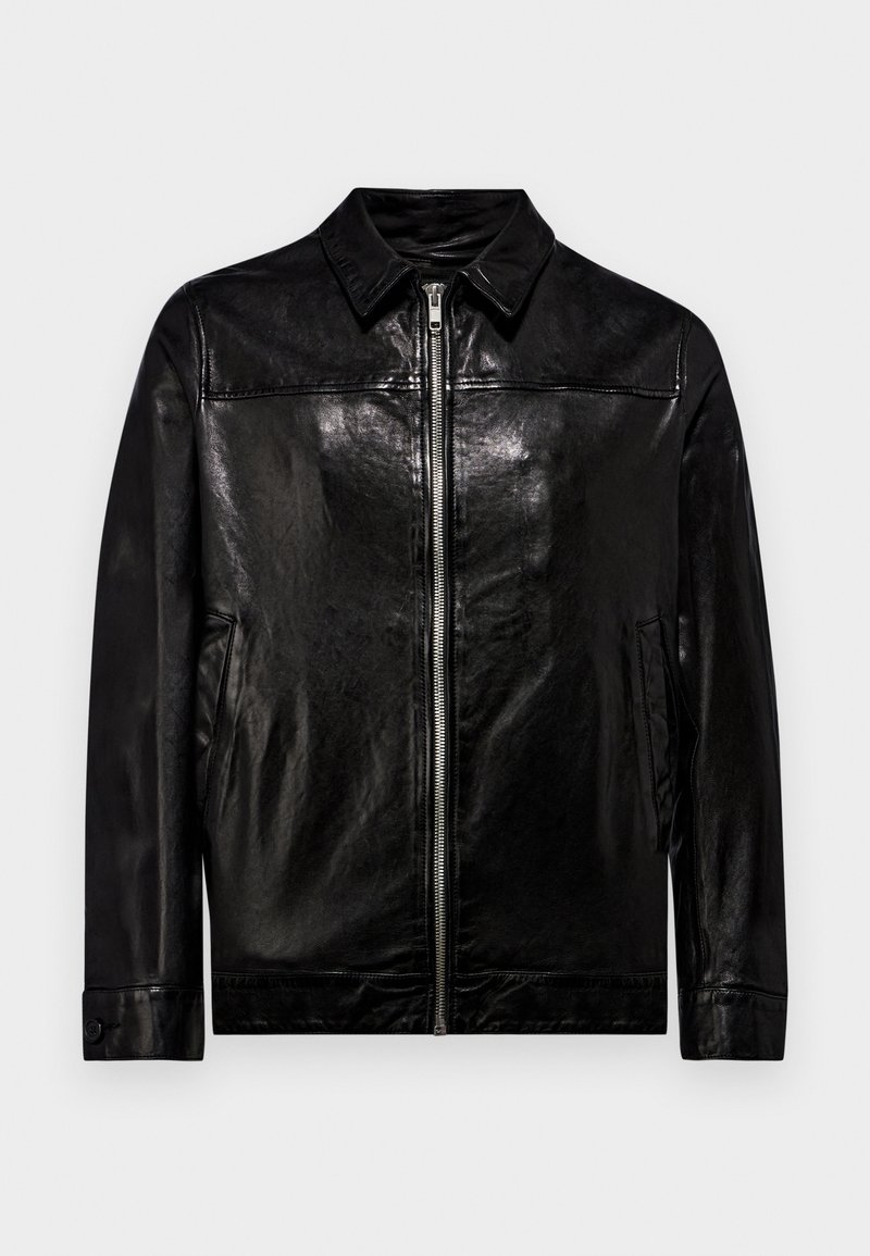 drykorn Leren jas zwart