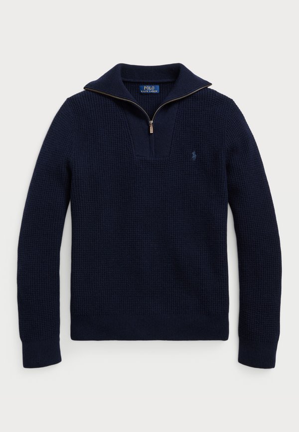 WAFFLE WOOL COTTON QUARTER ZIP JUMPER - Jumper3