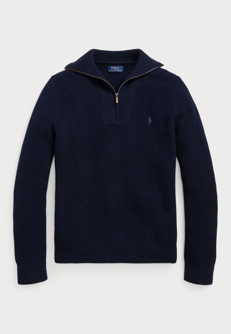 Waffle Knit Sweater Ralph Lauren Navy Jumper Mens Polo Ralph