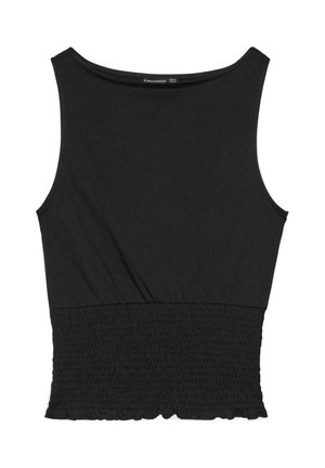 Stradivarius, ELASTICATED T-SHIRT - Débardeur - black
