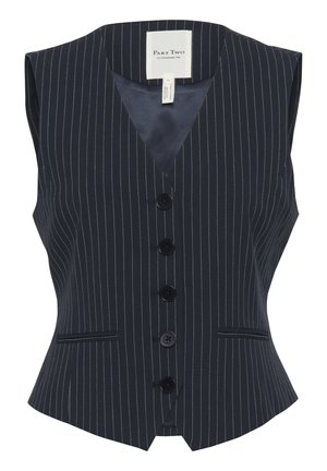 Part Two RIKKE - Väst - dark navy pinstripe