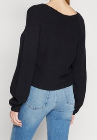 VILA Strickpullover - black