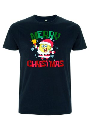 Henry Tiger SPONGEBOB SQUAREPANTS MERRY CHRISTMAS SANTA SPONGEBOB - T-shirt z nadrukiem