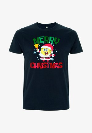 Henry Tiger, SPONGEBOB SQUAREPANTS MERRY CHRISTMAS SANTA SPONGEBOB - T-shirt print - navy blue