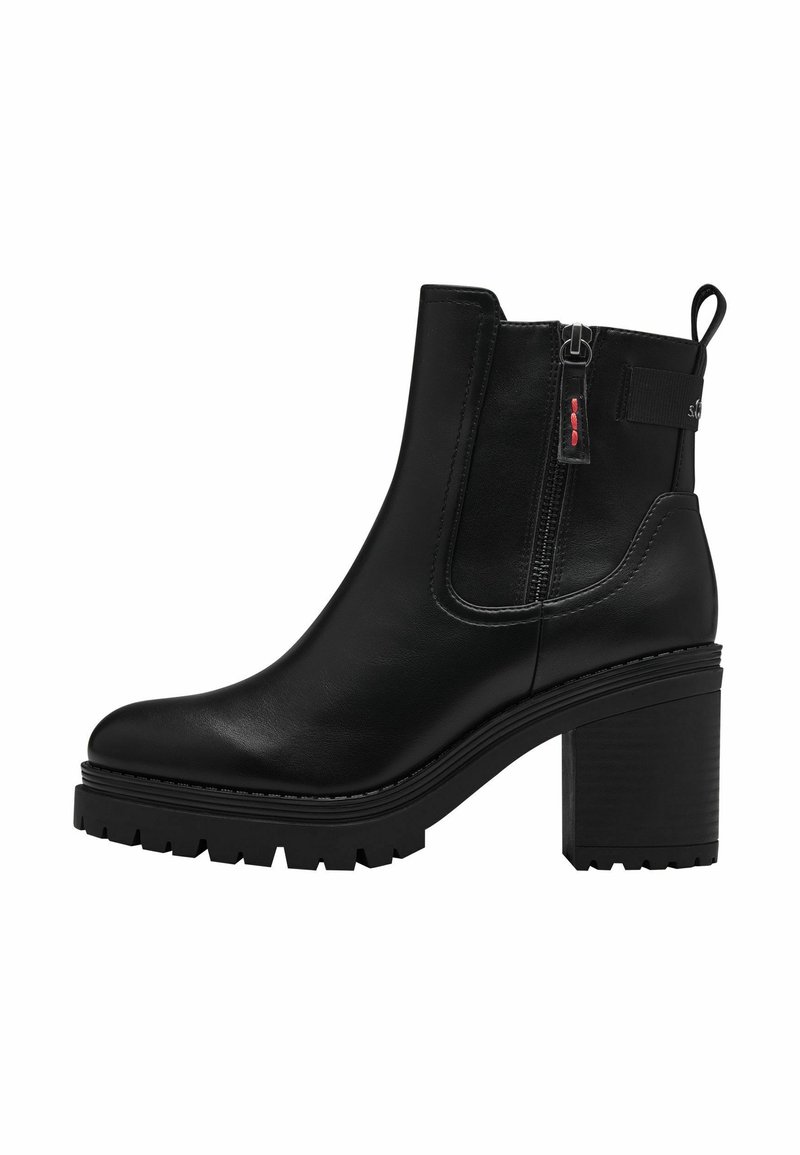 s.Oliver Bottines à plateau - black