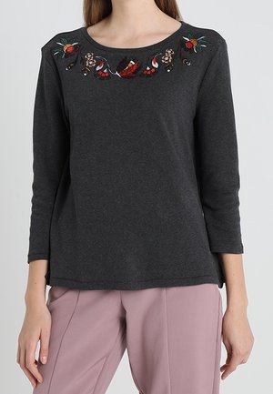 Langærmet T-shirt - mottled grey