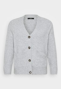 VMCBOOM V NECK BUTTON - Gilet - light grey melange