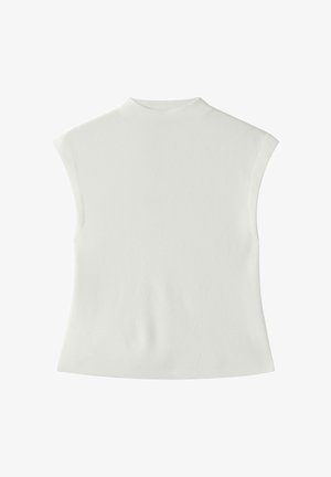 Stradivarius, STAND COLLAR KNIT TOP - Débardeur - beige