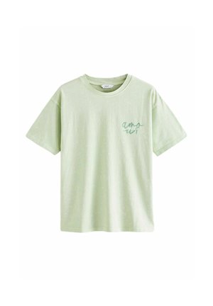ACID WASH LONGLINE GRAPHIC SLOGAN - REGULAR FIT - T-shirt med print - amour moi