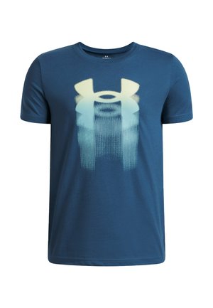 UA B LOGO BLUR SS - Print T-shirt - wham blue