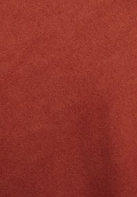 Tissu en feutre couleur rouille avec une surface douce et texturée ; apparence uniforme avec une légère brillance et sans motifs ni accents visibles.