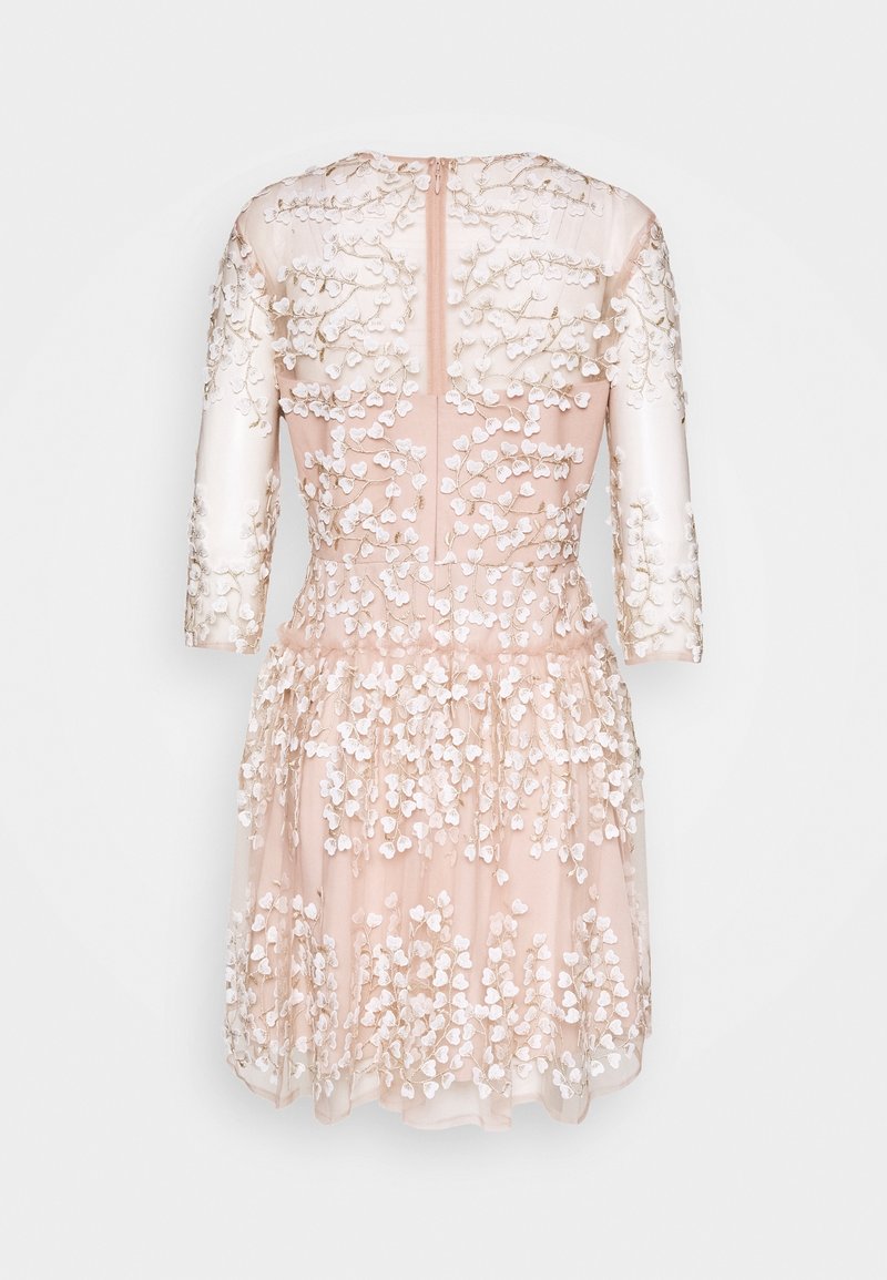 bcbg embroidered cocktail dress Peak Top Stitch Cocktail Sky Floral Print / 6 main image 1