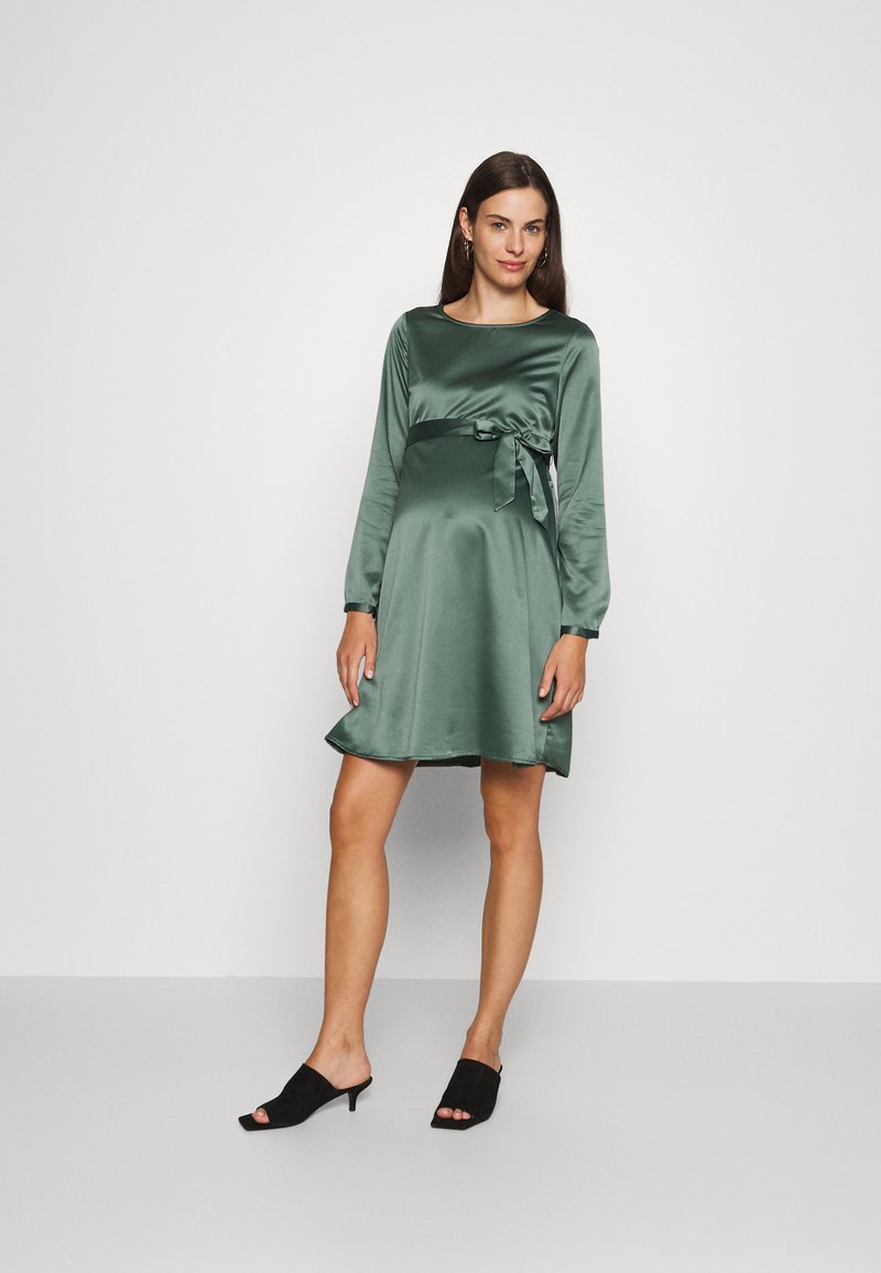 Vero Moda Maternity VMMMERLE SHORT DRESS - Cocktail φόρεμα / Φόρεμα για πάρτι - dark forest