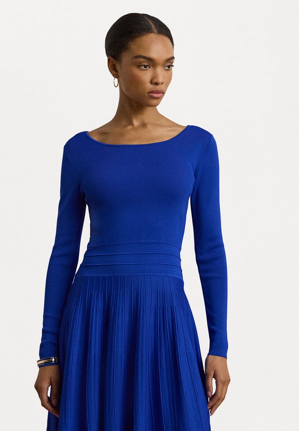 PLEATED LONG SLEEVE SWEATER DRESS - Jumper dress - new sapphire