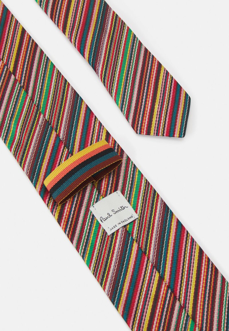 Cravate Paul Smith MAINLINE Grise Rayures - Soie 100%, Made In Italy, Neuf