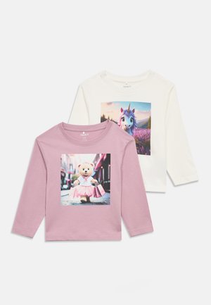 NMFVOTEA 2 PACK - Maglietta a manica lunga - cloud dancer/dawn pink