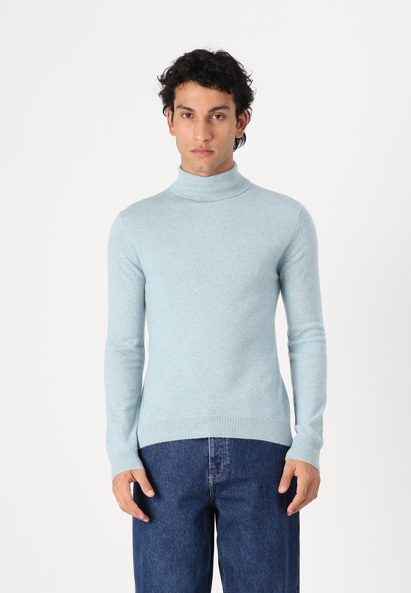 pure cashmere MEN TURTLE NECK SWEATER - Pulover - eggshell blue