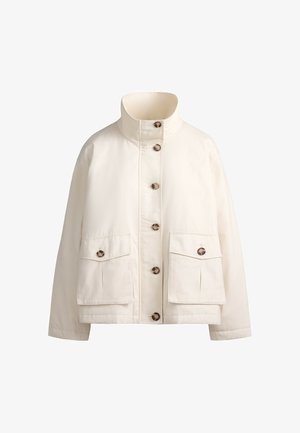 OYSHO, FELLEX® AEROGEL PADDED CANVAS JACKET - Übergangsjacke - ecru
