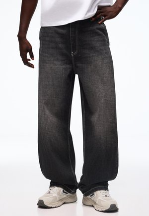 Bershka SKATER - Džíny Relaxed Fit - black