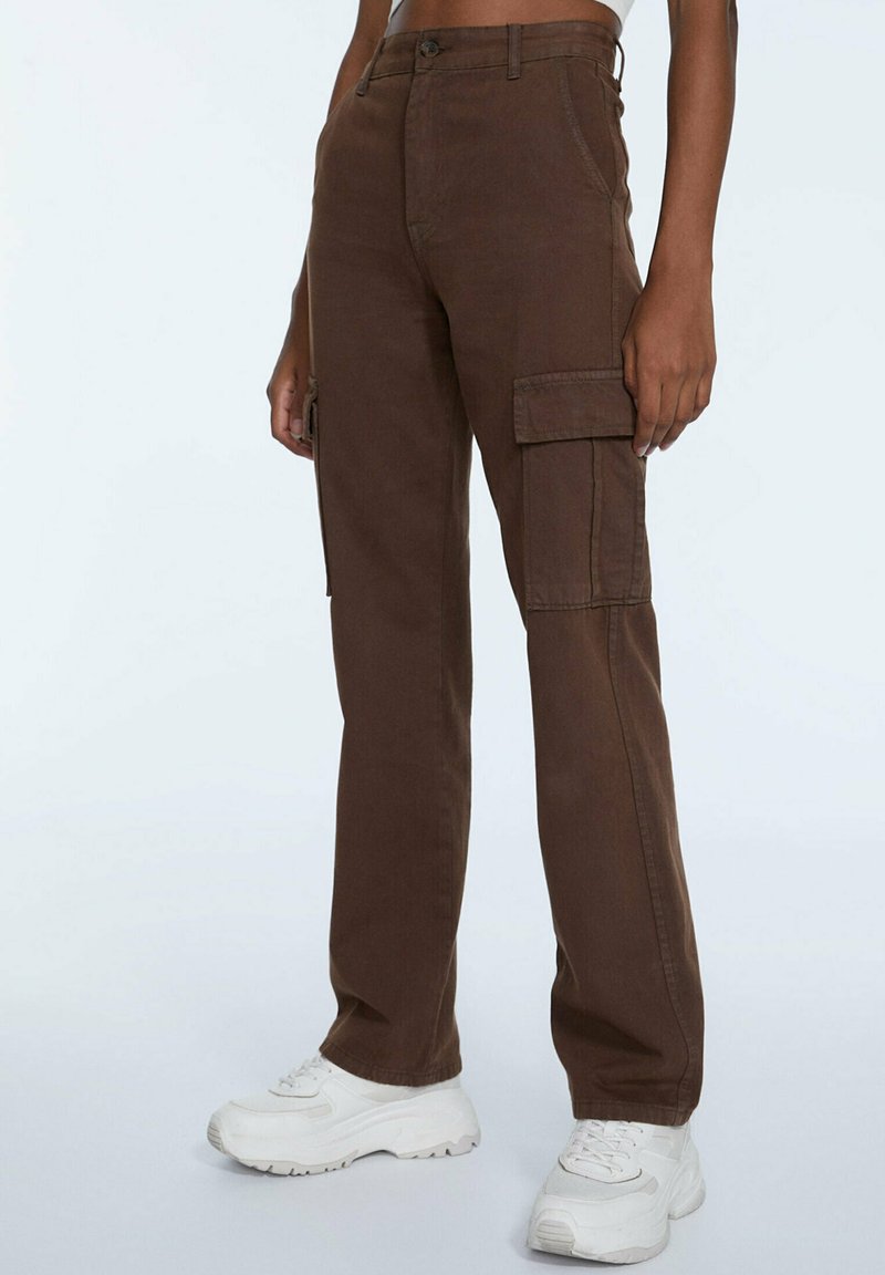 Stradivarius STRAIGHT FIT Cargohose brown/braun Zalando.de