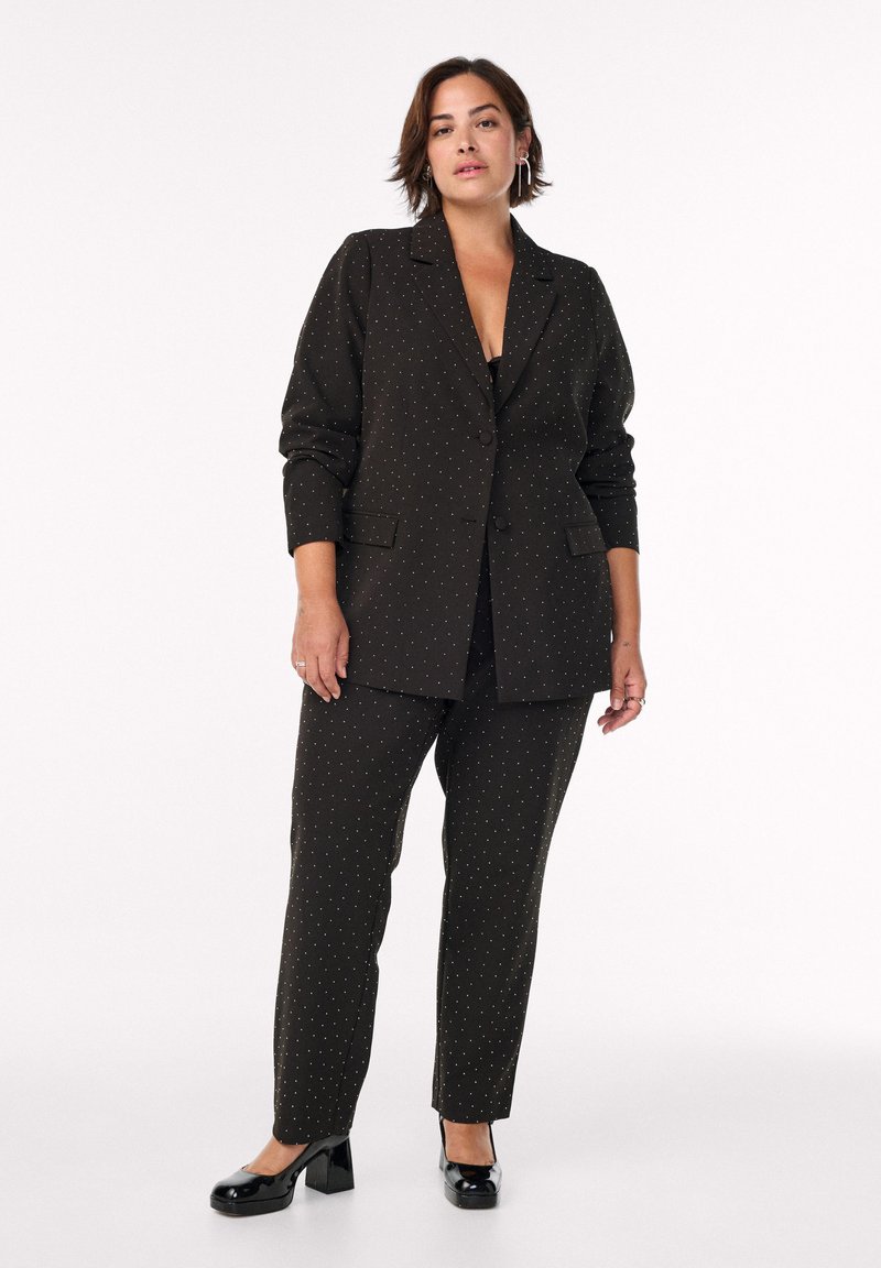 Blazer met zakken en splitjes - Zwart - Maat 54