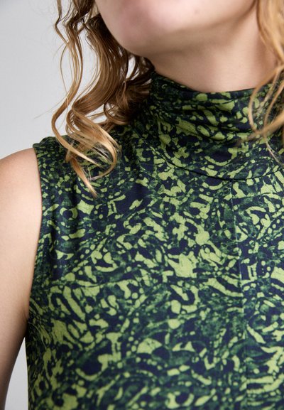 Proenza Schouler White Label JAMIE DRESS IN SHADOW  - Džersejové šaty - multi-coloured/dark blue/olive