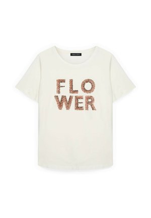 Fiorella Rubino, CON SCRITTA FLOWER - Print T-shirt - bianco
