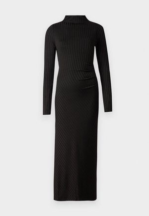 Good American VICTORIAN FUNNEL NECK MIDI DRESS - Φόρεμα-πουλόβερ - black