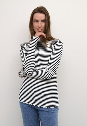 CANDACE STRIPE - Long sleeved top - egret night sky stripe