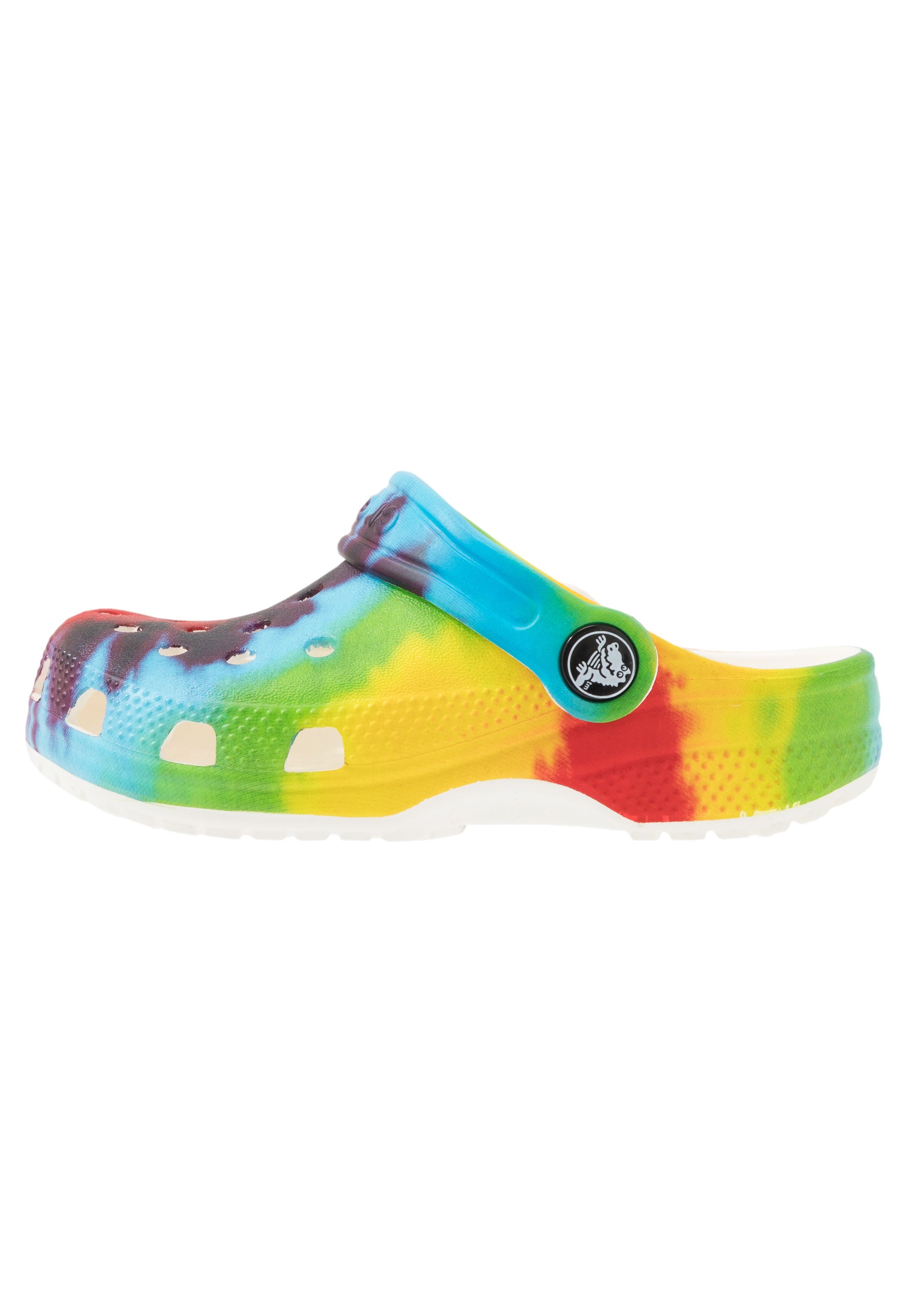 white crocs with orange strap