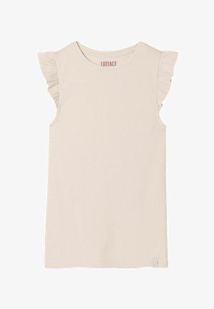 FatFace, REGULAR FIT - FRILL SLEEVELESS TOP . - Lihtne T-särk - ecru