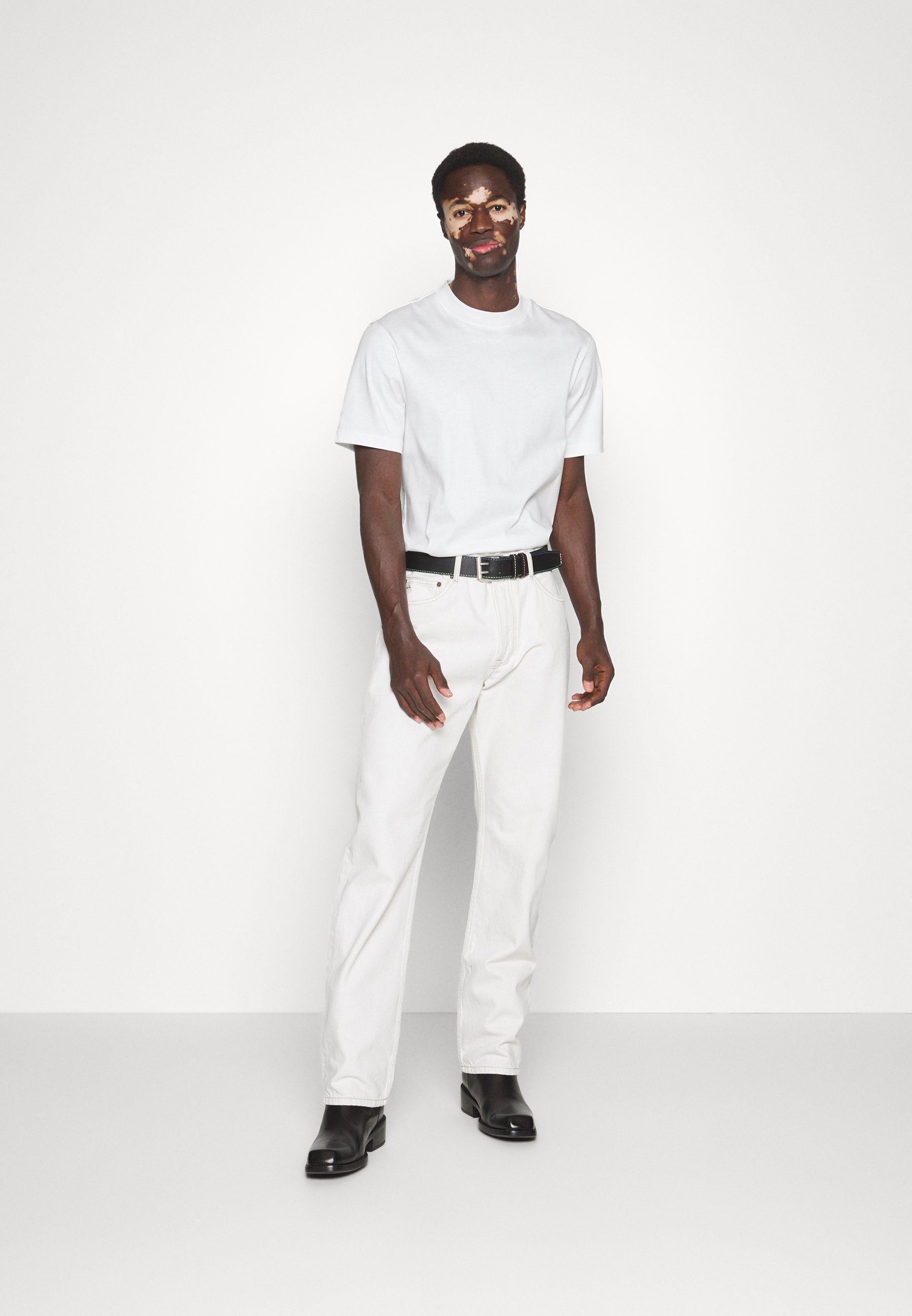 J.LINDEBERG ACE MOCK NECK - Basic T-shirt - white - Zalando