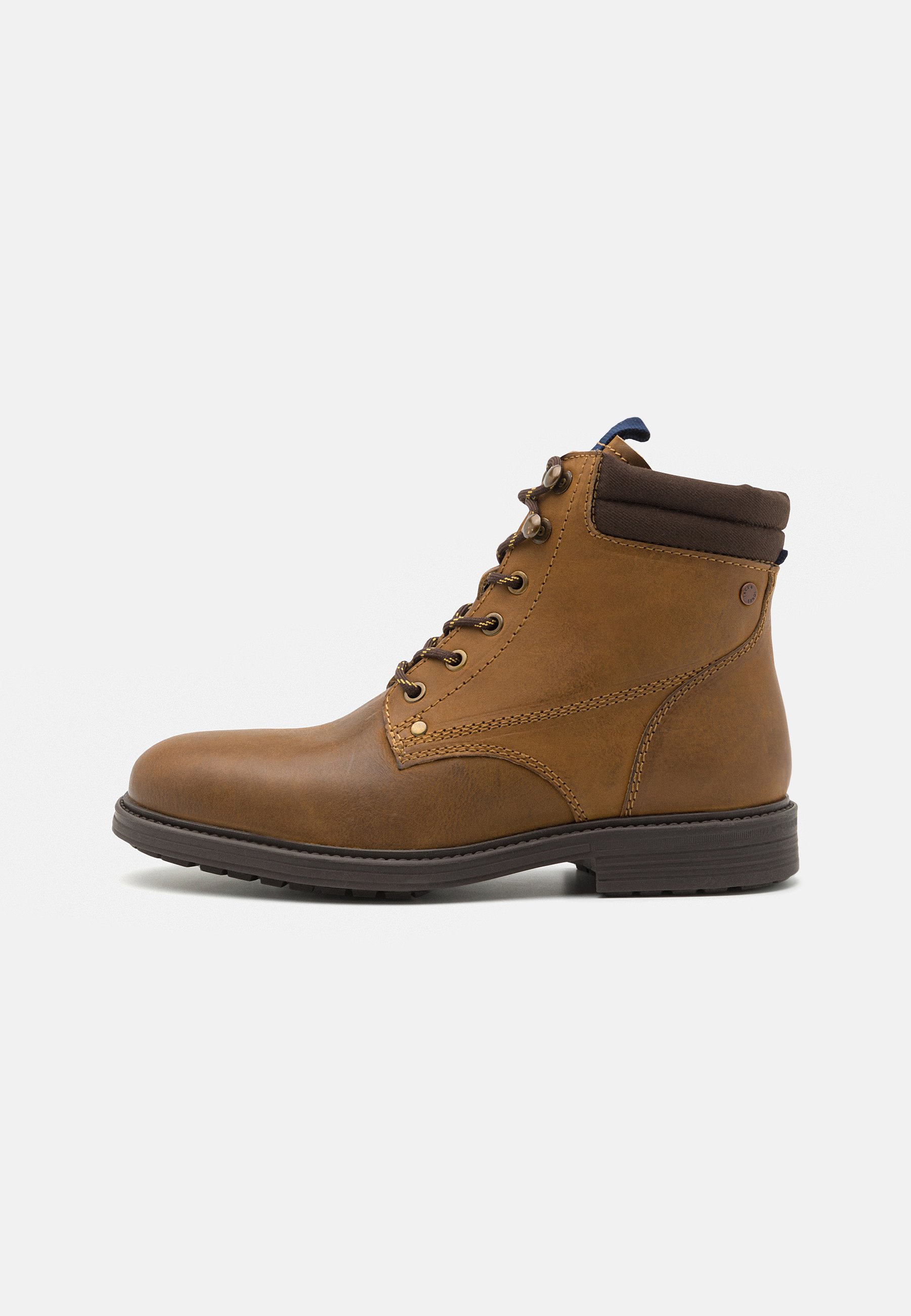 Bottines Jack & Jones Homme En Cuir Véritable - Semelle Caoutchouc - Style Casual