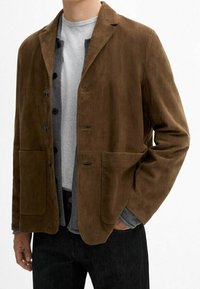 Massimo Dutti Giacca di pelle - brown