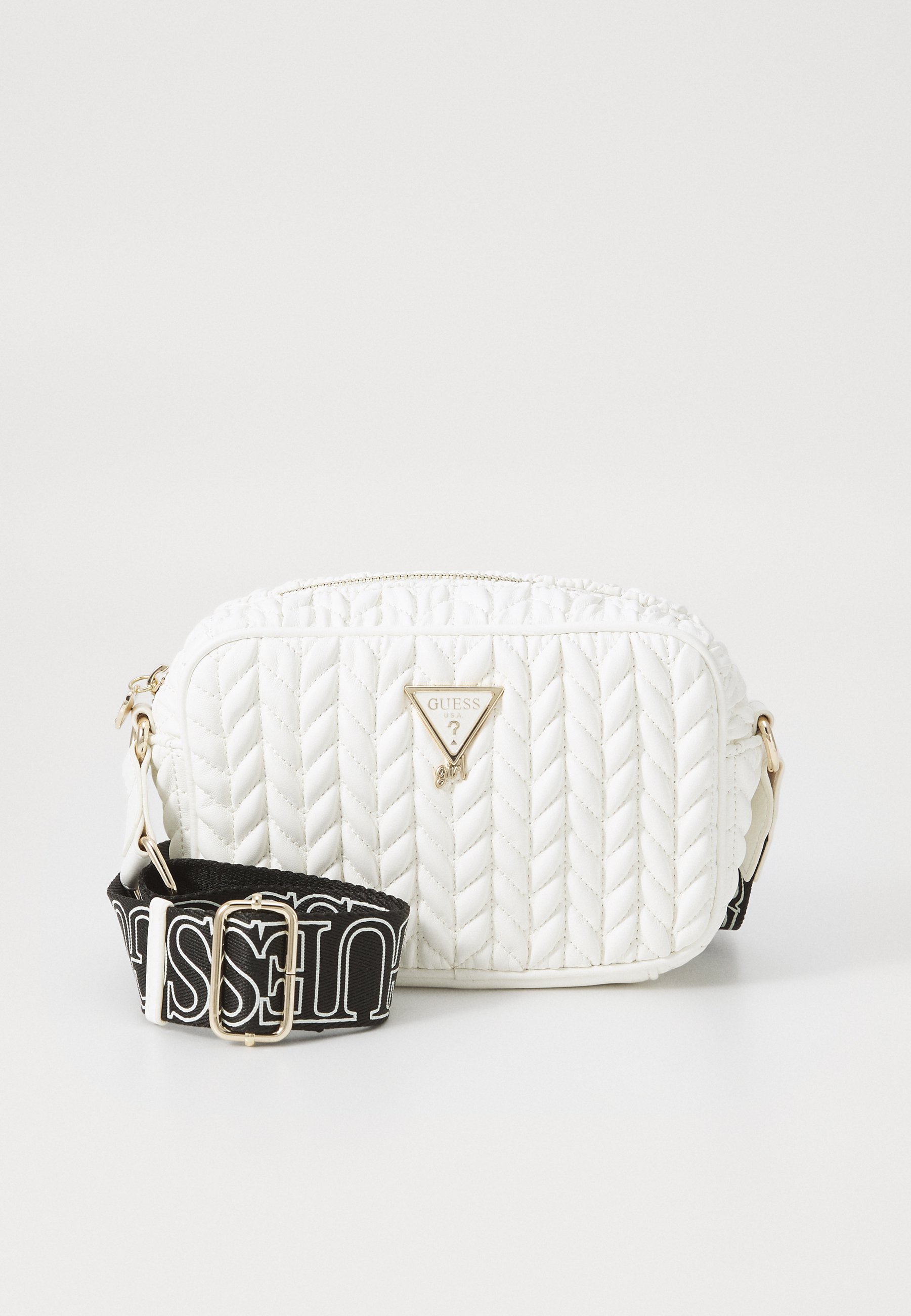 Sac Bandoulière GUESS Giully II Camera Bag - Crème Blanc - Polyuréthane - Neuf Avec étiquettes