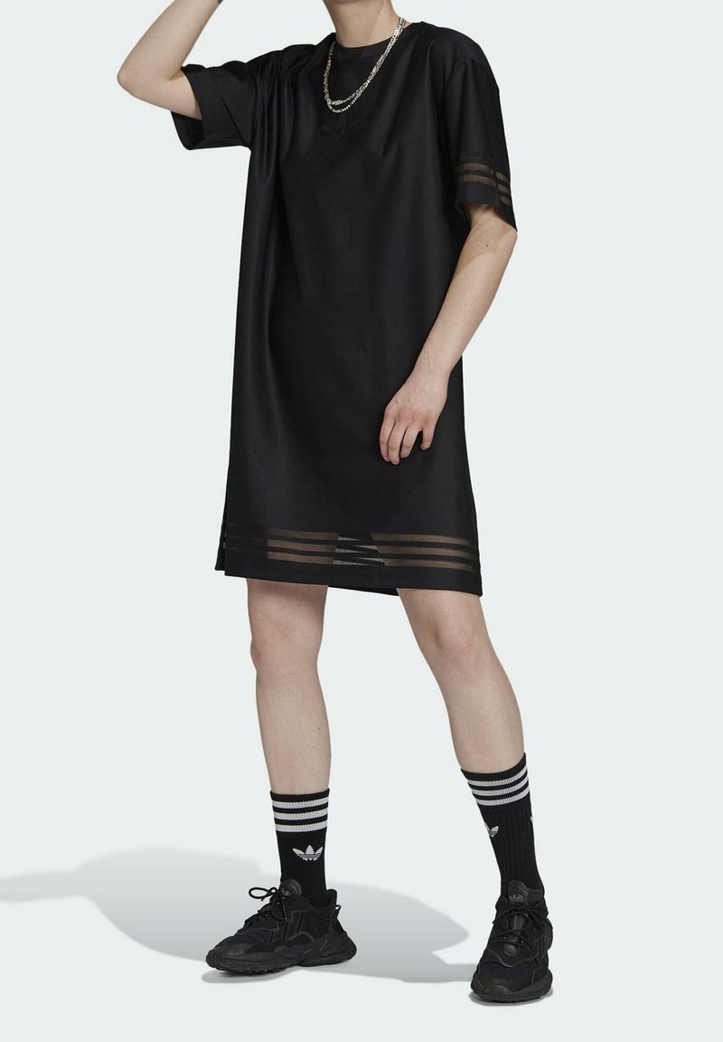 abbey clancy lipsy black dress Adidas 3-Stripes Fitted T-Shirt Dress – DTLR main image 1