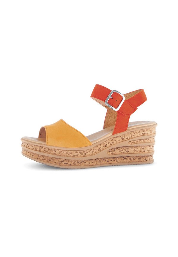Plateausandalette - orange